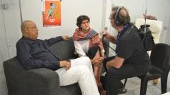 Photo - Chucho Valdès et Maria Espinosa (bénévole du festival Jazz in Marciac)
