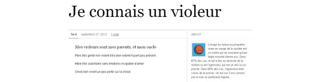 Tumblr: Je connais un violeur