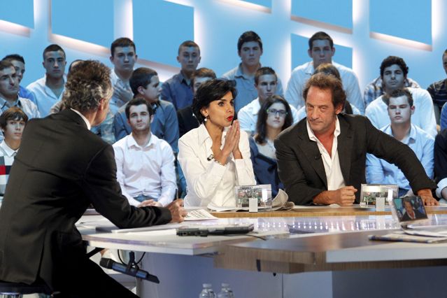 RACHIDA DATI INVITEE DE MICHEL DENISOT ICI AUX COTES DE L' ACTEUR VINCENT LINDON
