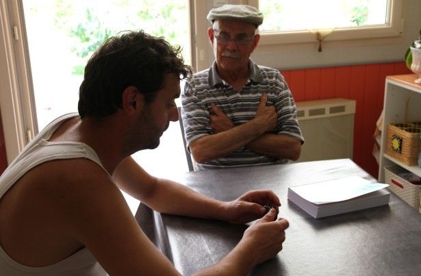 Maxime et son grand-père paternel.