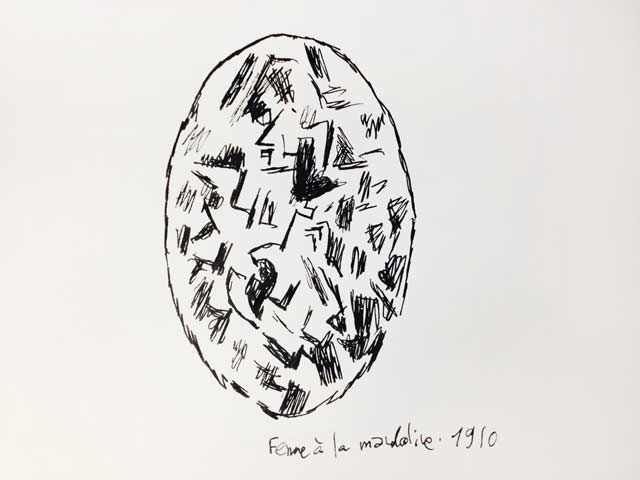 "Femme à la mandoline" par Georges Braque, revu par Joann Sfar