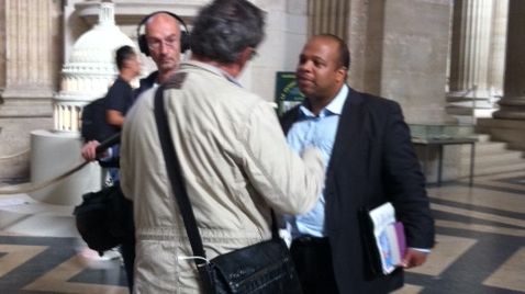 Enregistrement au Panthéon de l'entretien avec Louis-Georges Tin