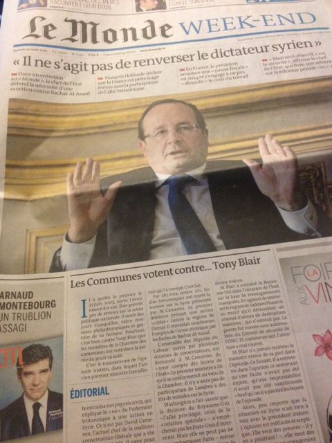 Le Monde - couac à l'Elysée