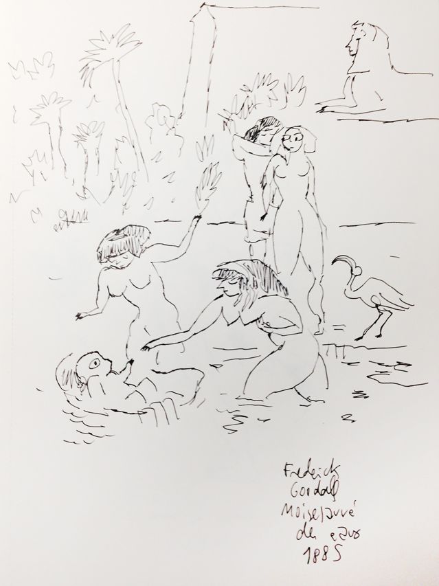 Moïse sauvé des eaux par Frédérick Goodall, revu par Joann Sfar