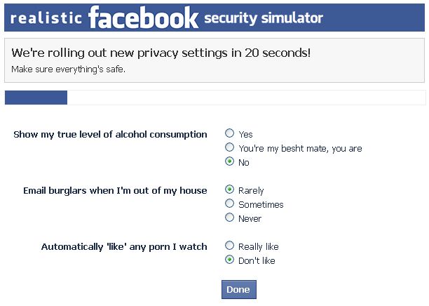 Un jeu parodie les paramètres de confidentialité de Facebook