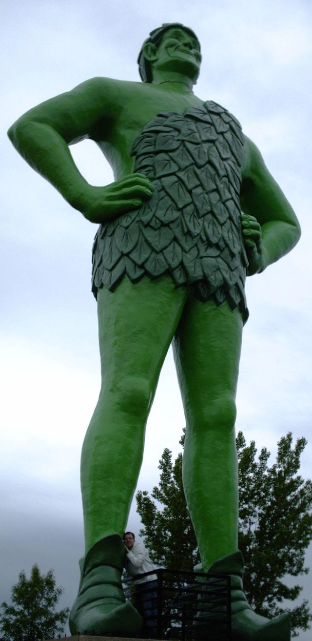 Statue du Géant Vert à Blue Earth (Minnesota, États-Unis).