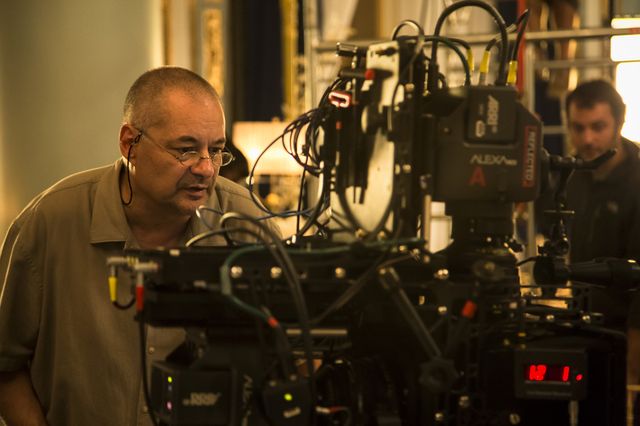 Jean-Pierre Jeunet sur le plateau de T.S. Spivet