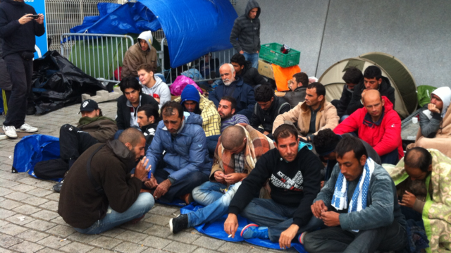 Les migrants syriens au terminal ferry de Calais