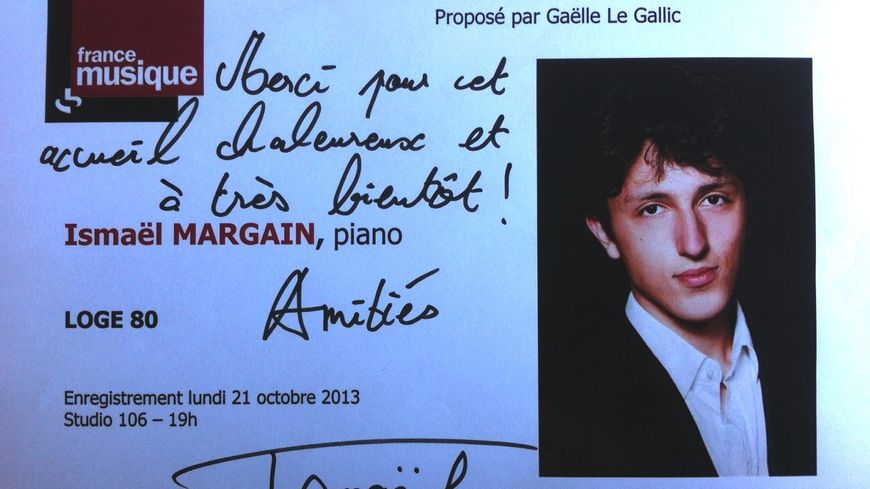 Livre d'or Génération Jeunes Interprètes Ismaël Margain pn