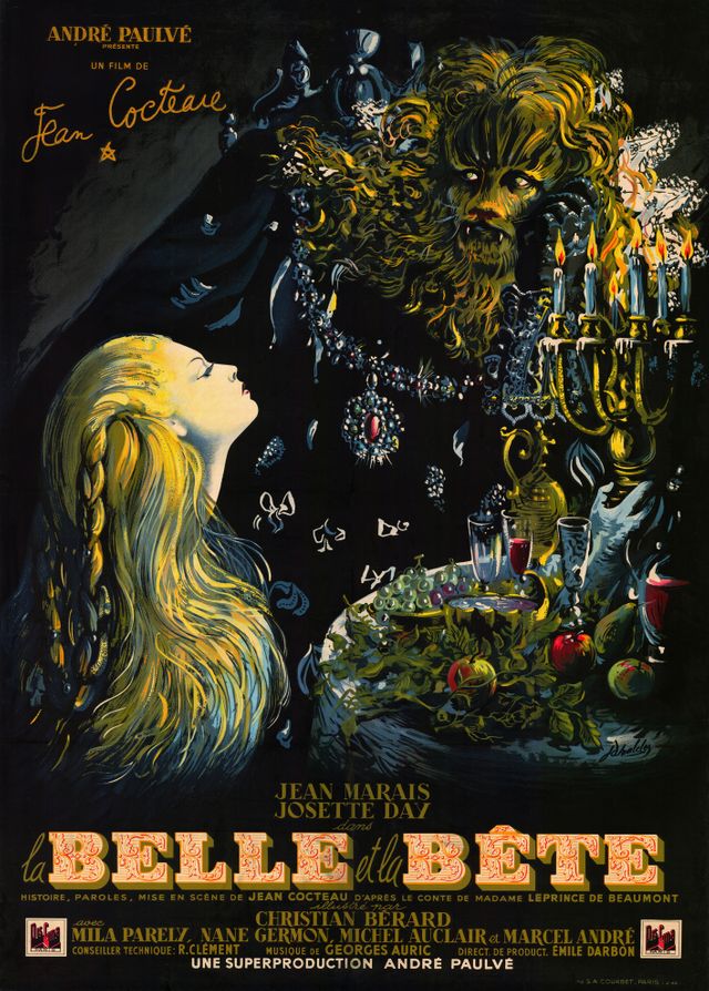 Affiche de la belle et la bête,version restaurée