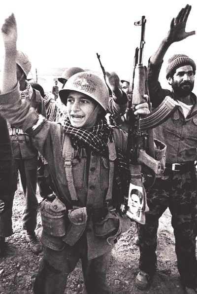 Soldats iraniens durant la guerre Iran-Irak - Novembre 1982