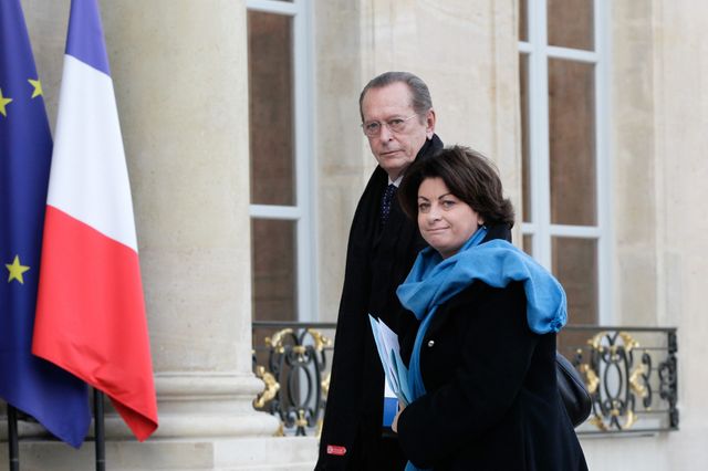 Dominique Baudis, le Defenseur des droits et Marie Derain, la Defenseure des enfants