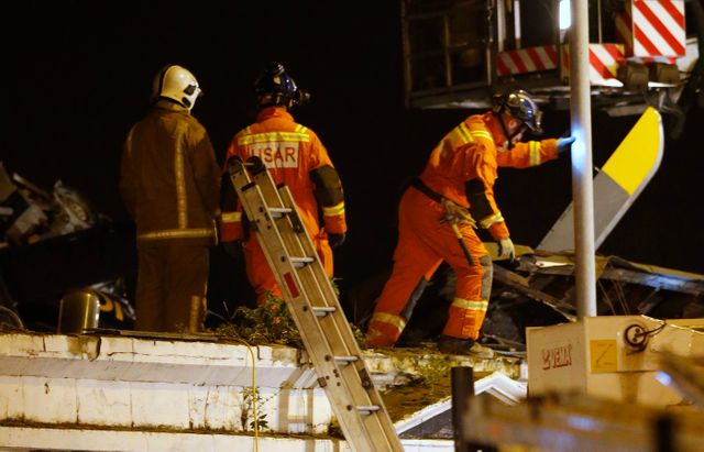 Crash d'un hélicoptère sur un pub de Glasgow