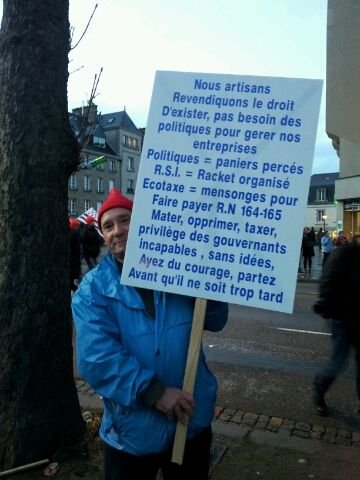 Dans la manifestation à Quimper