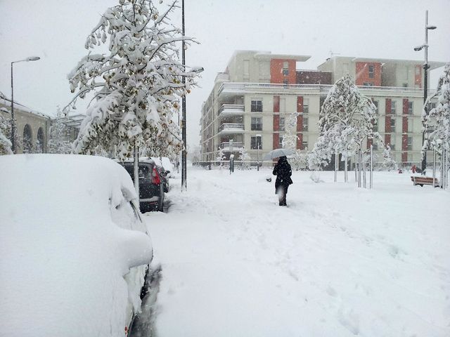 Neige à Saint-Etienne