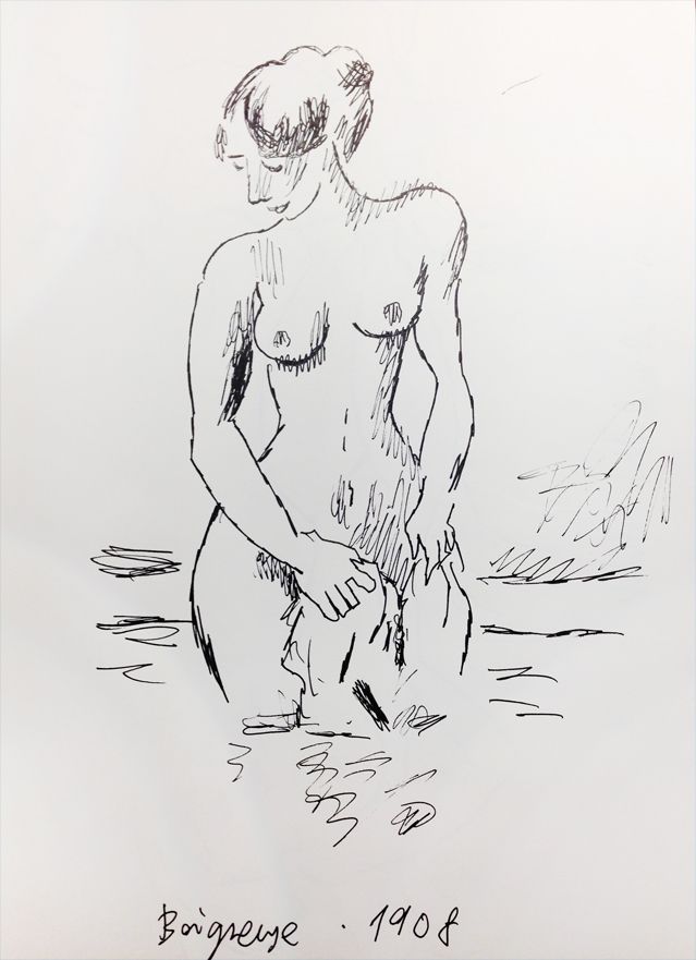 "Baigneuse" de Vallotton, croqué par Joann Sfar