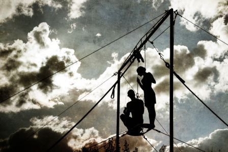 Les Sélènes, duo aérien : Laura de Lagillardaie et Olivier Brandicourt