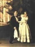 Georges Milton, Gabrielle Ristori lors de la création française de L'Auberge du Cheval Blanc à Paris, 1er octobre 1932 à Mogador.