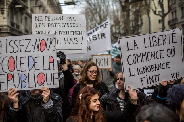 Manifestation contre la réforme des classes préparatoires