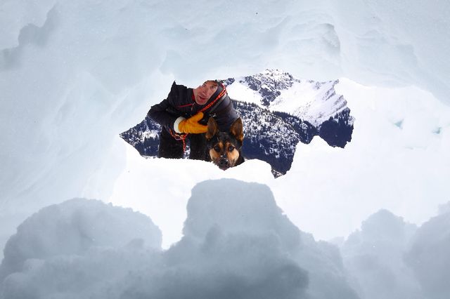 Au milieu d'une avalanche