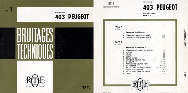 Bruitages Techniques - 403 Peugeot
