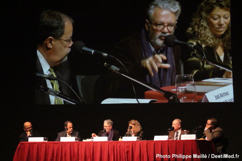 De gauche à droite : Ali Benmakhlouf – Jose Antonio Gonazalez Alcantud – Thierry Fabre – Barbara Cassin – Joseph Chetrit - Alain