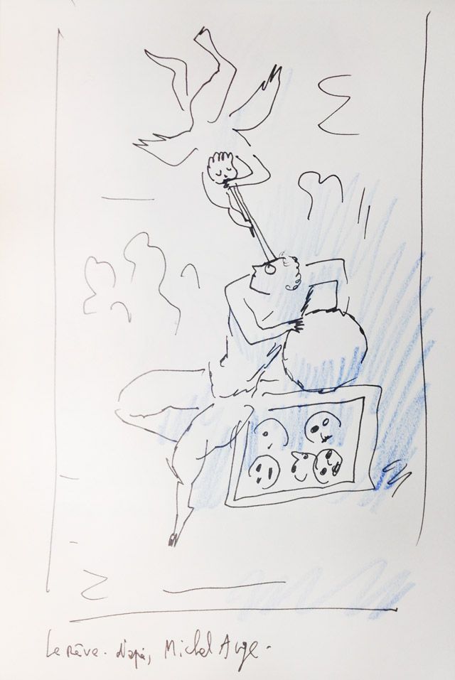 "Le rêve" d'après Michel-Ange, croqué par Joann Sfar