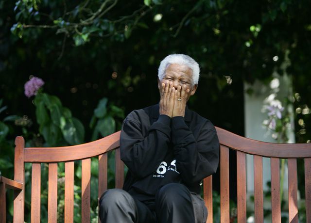 Nelson Mandela en 2005 à l'occasion d'un concert cartitatif