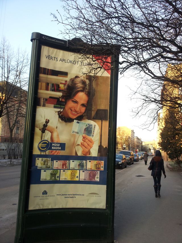 campagne publique pour l'euro a riga