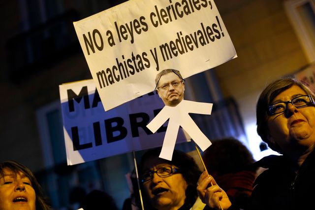 Madrid : manifestation contre la réforme de l'IVG