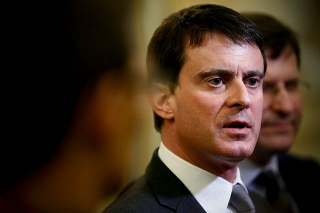 Manuel Valls à la mairie d'Hénin-Beaumont pour les voeux du maire Eugène Binaisse