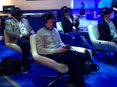 L'Oculus Rift testé sur le site d'Intel lors du CES