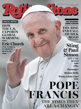 Le pape François en une de Rolling Stone