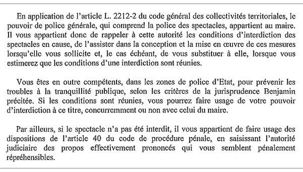 Dieudonne La Circulaire Est Publiee