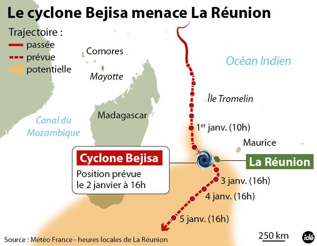 La Réunion attend le passage du cyclone Bejisa