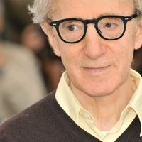 Woody Allen en 2008 pour la présentation de son film "Vicky Cristina Barcelona"