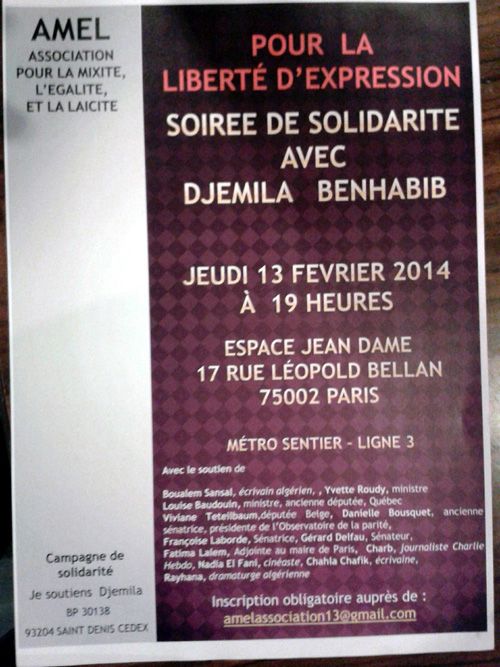 Pour la liberté d'expression - Djemila Benhabib