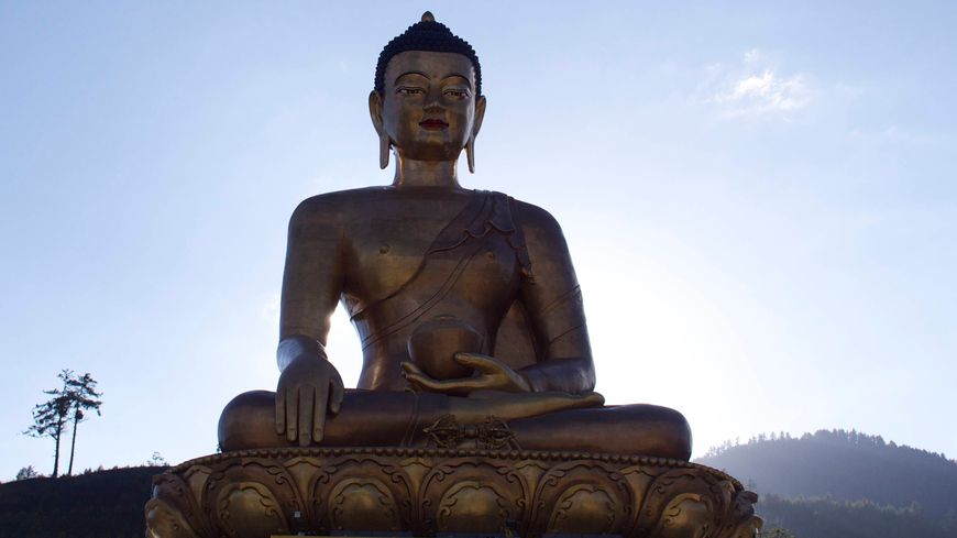 Thimphu, 1, Bouddha et paysage