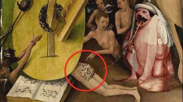 Les fesses de l'enfer : une partition cachée dans une toile de Bosch