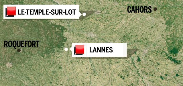 Carte du jeu des 1000 euros - Lot et Garonne
