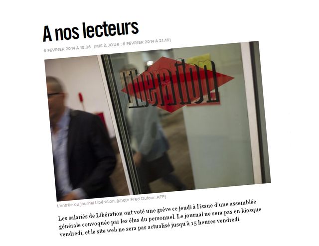 Libé en grève