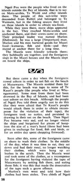 Témoignages Maori recueillis en 1830 par John White 1/2