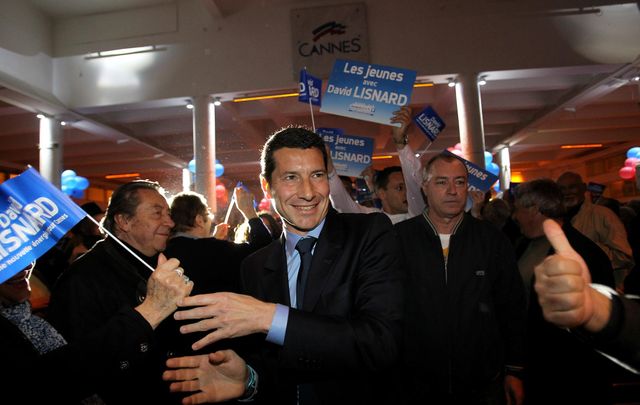 David Lisnard lors d'une réunion publique à Cannes
