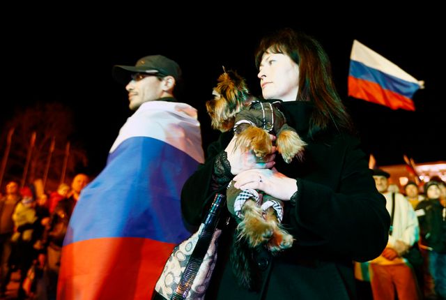 Manifestation pro russe à Simferopol