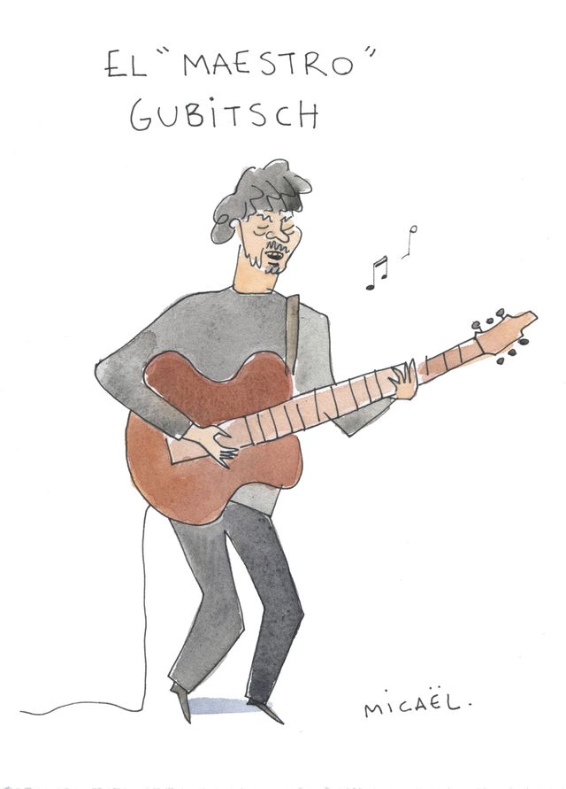 Tomàs Gubitsch croqué par Micaël.