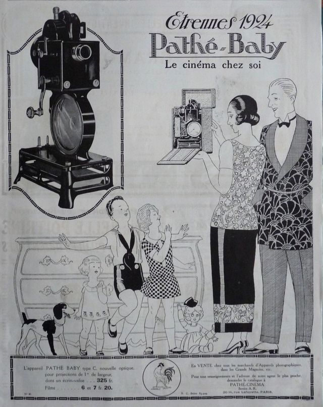 Publicité pour le projecteur Pathé Baby en 1923.
