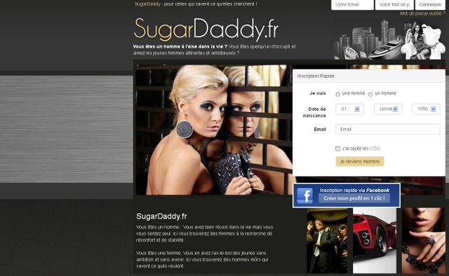 Impression écran Sugardaddy
