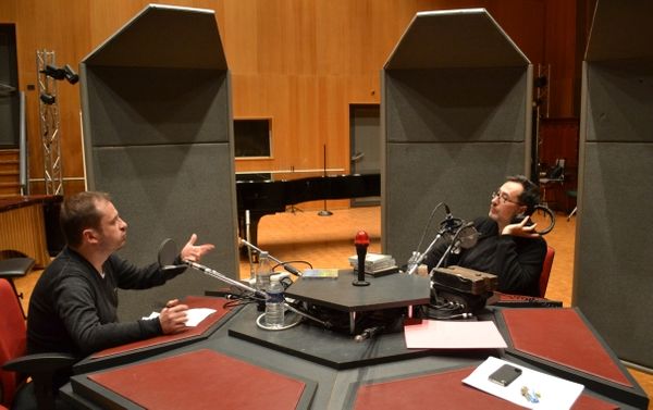 Vincent Warnier et Renaud Machart au studio 118 de la Maison de Radio France © Flora Sternadel