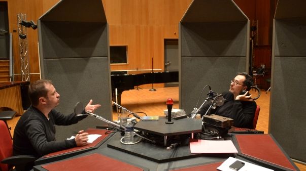 Vincent Warnier et Renaud Machart au studio 118 de la Maison de Radio France © Flora Sternadel