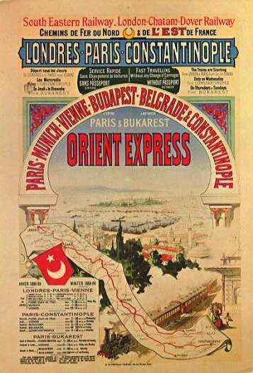 Affiche publicitaire de l'Orient-Express